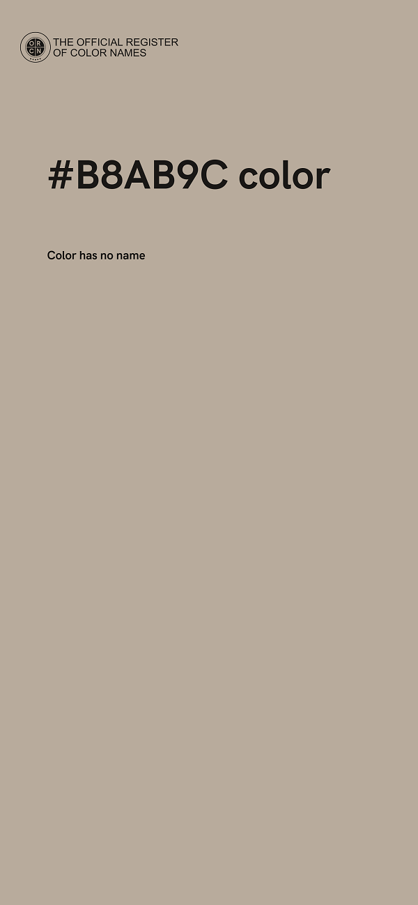 #B8AB9C color image