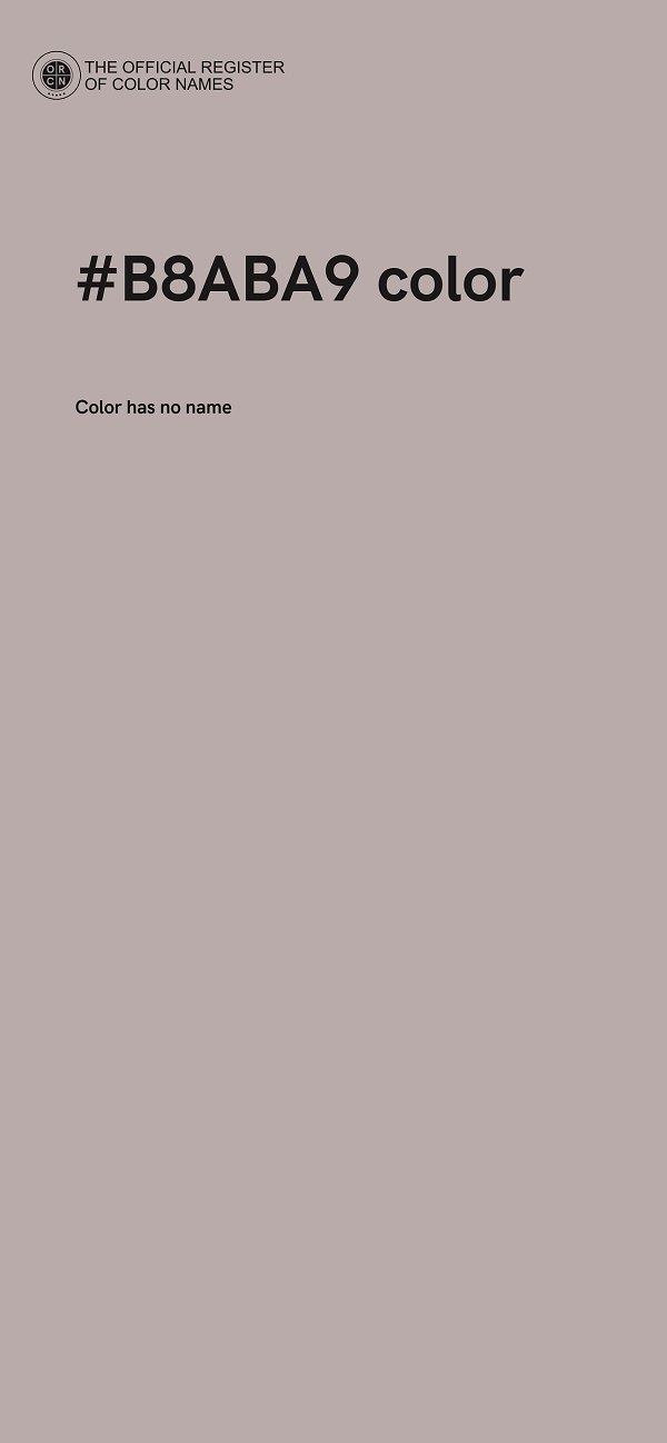 #B8ABA9 color image