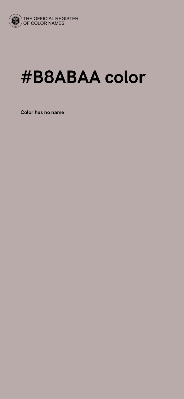 #B8ABAA color image