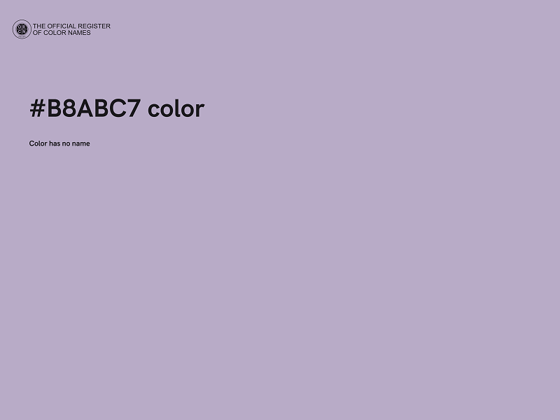 #B8ABC7 color image