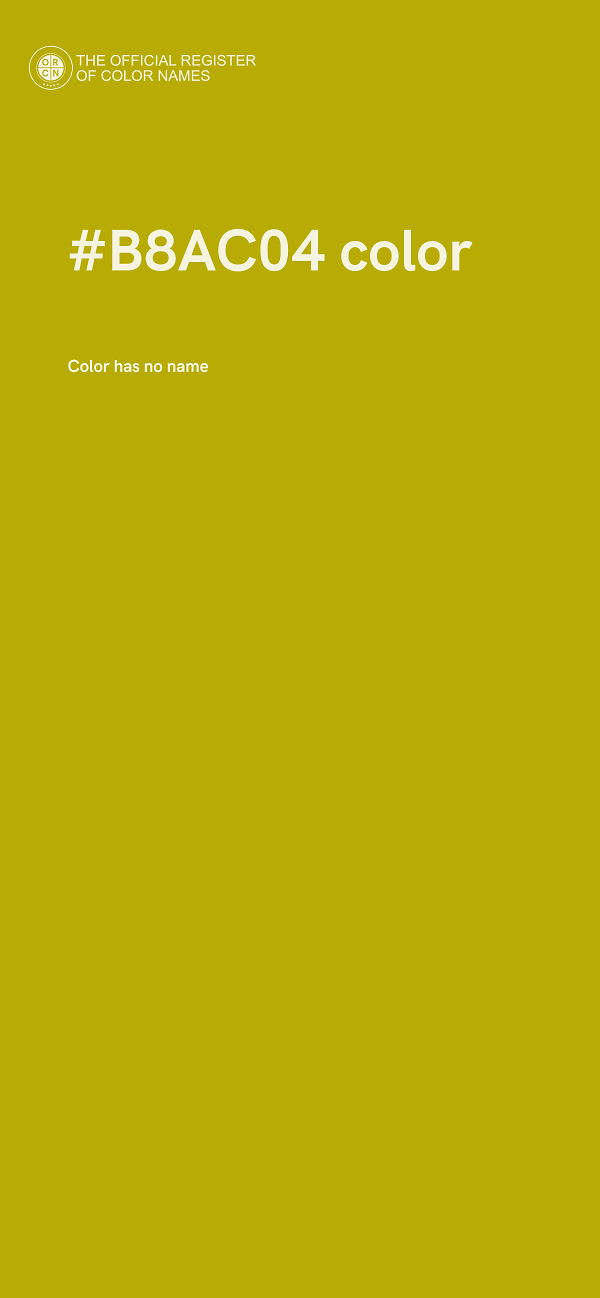 #B8AC04 color image