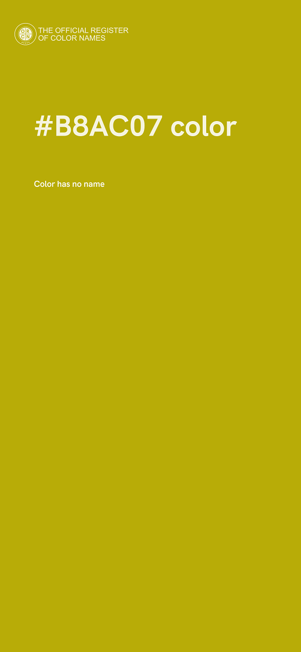 #B8AC07 color image