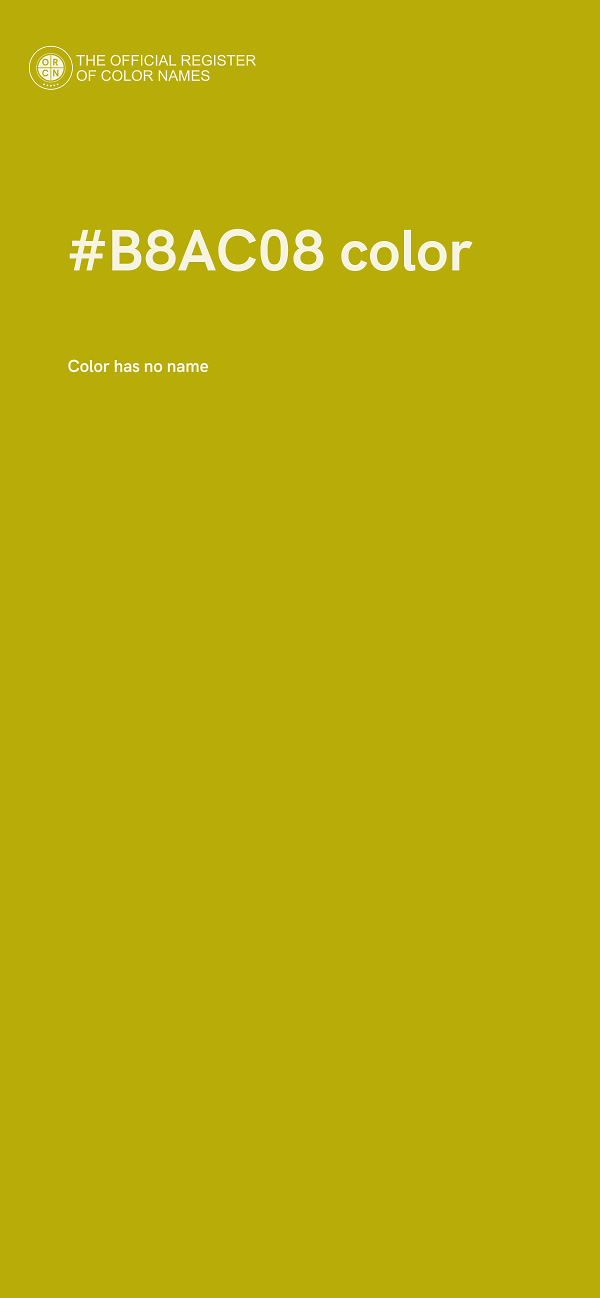 #B8AC08 color image