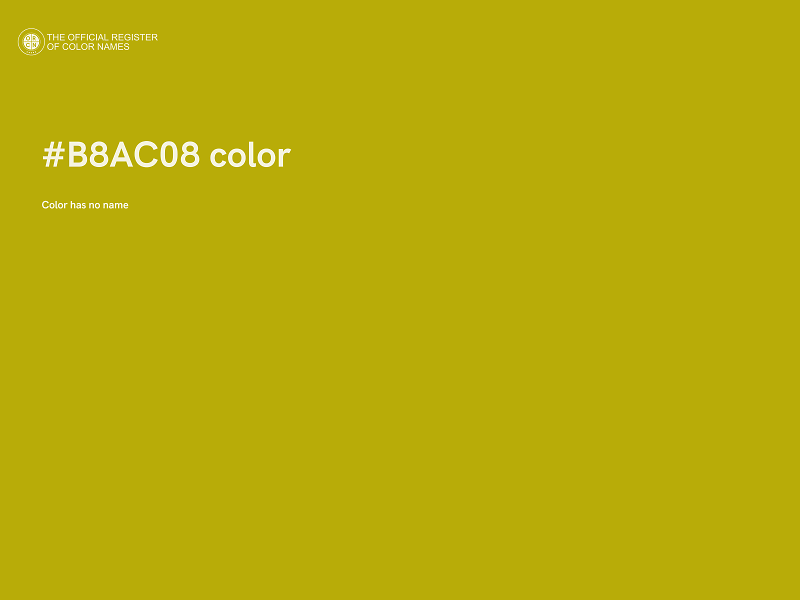 #B8AC08 color image