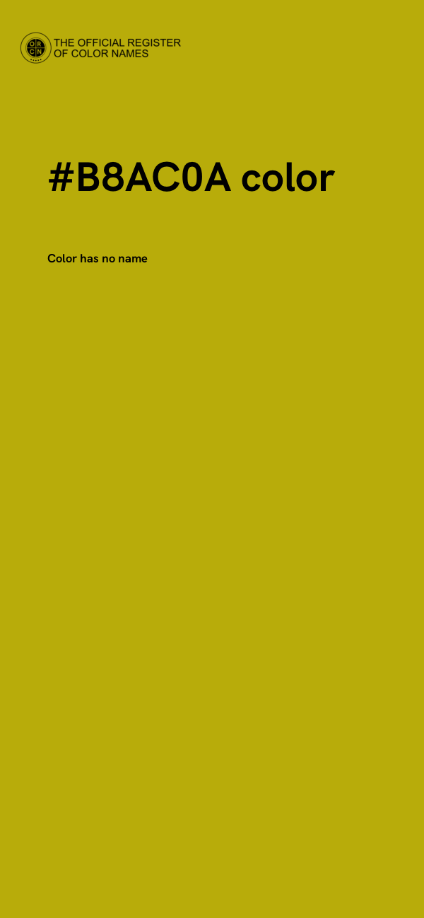 #B8AC0A color image