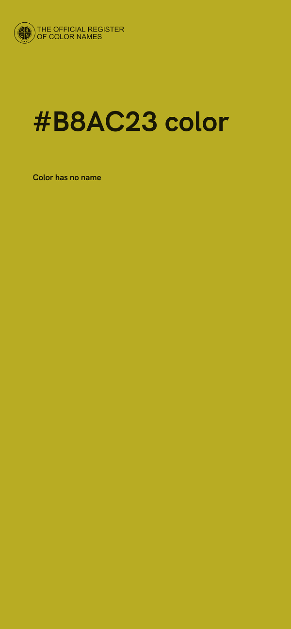 #B8AC23 color image