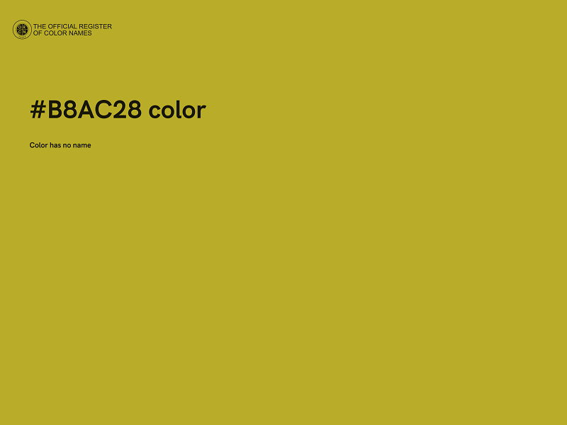 #B8AC28 color image
