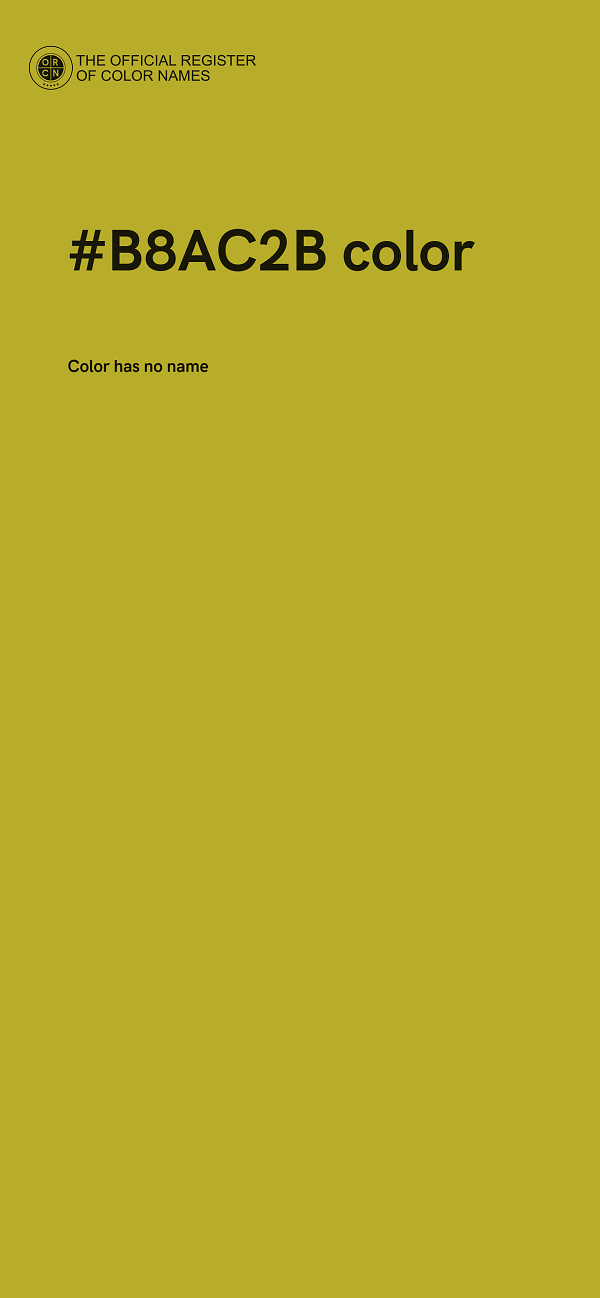 #B8AC2B color image