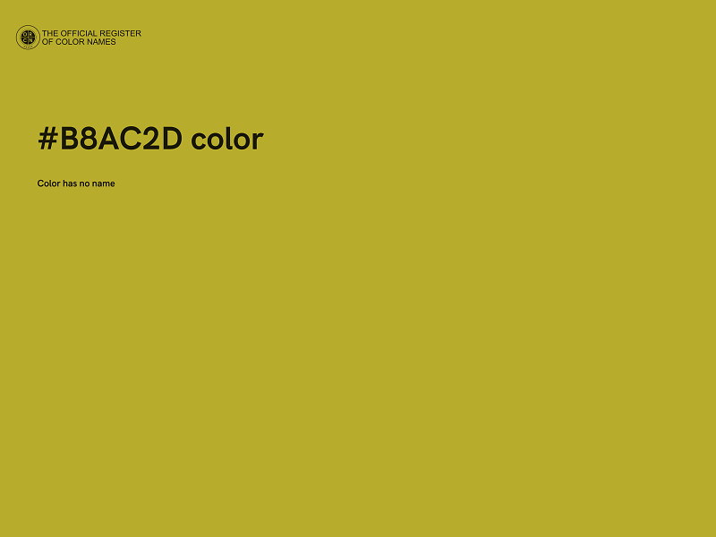 #B8AC2D color image