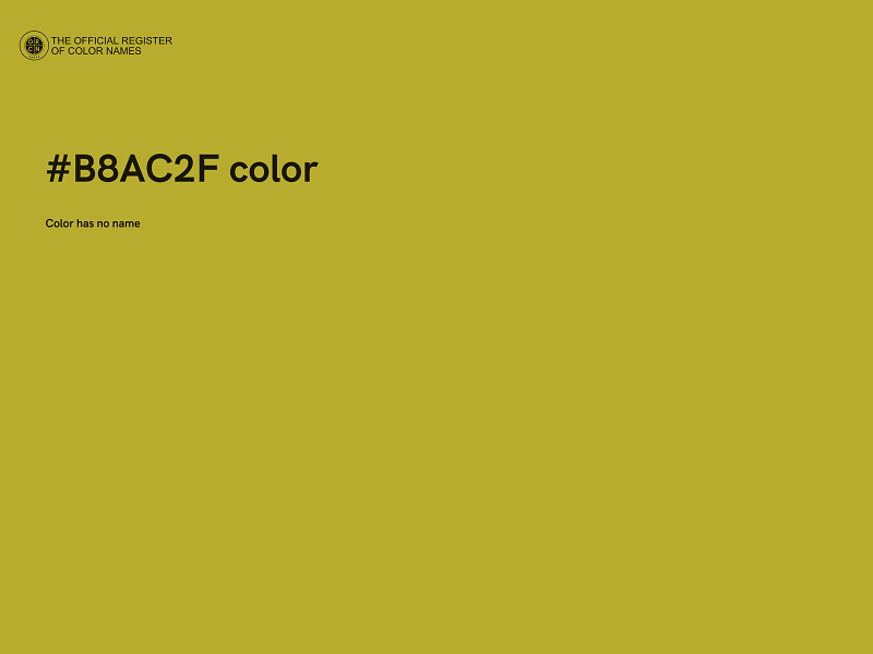 #B8AC2F color image