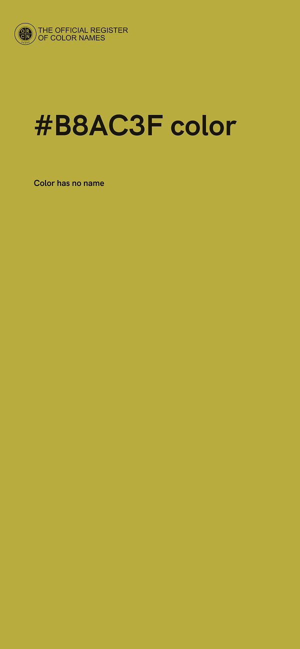 #B8AC3F color image