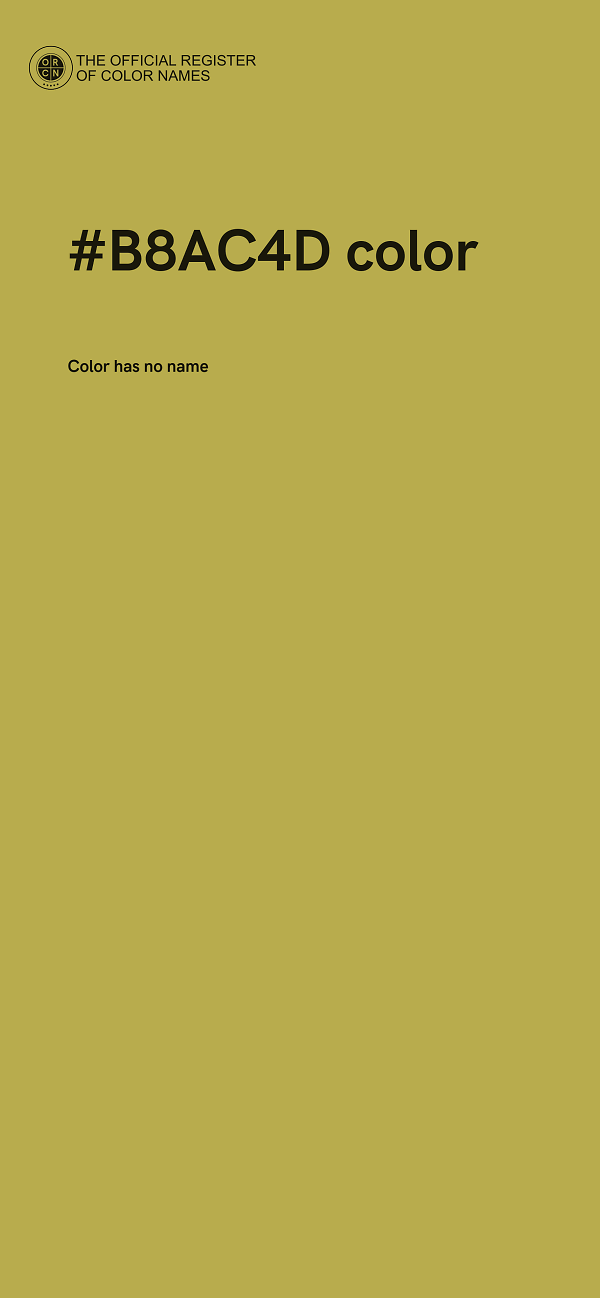 #B8AC4D color image