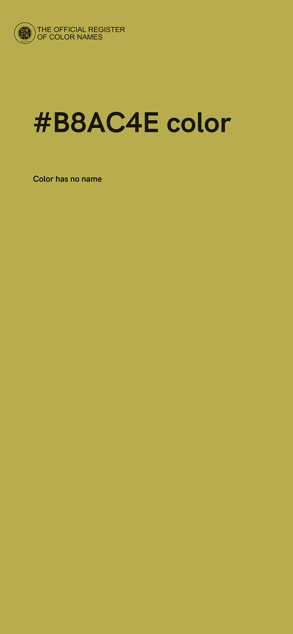 #B8AC4E color image