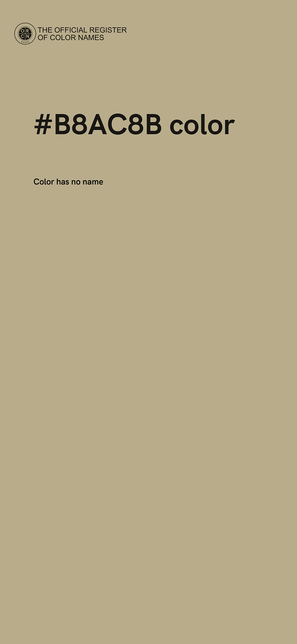 #B8AC8B color image