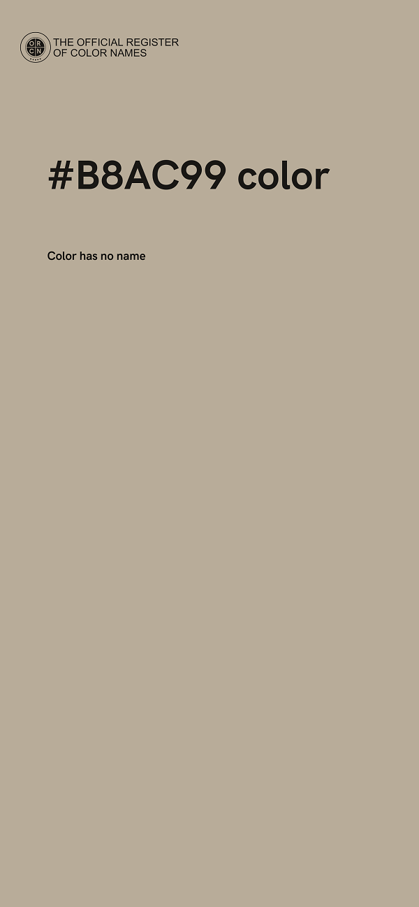 #B8AC99 color image