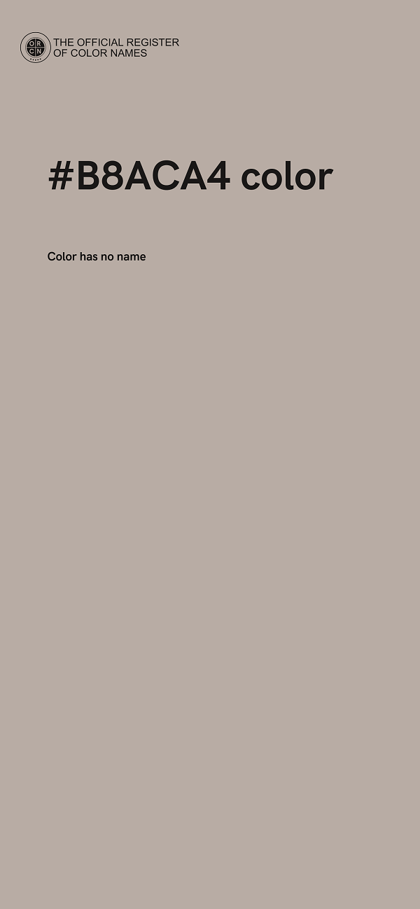 #B8ACA4 color image