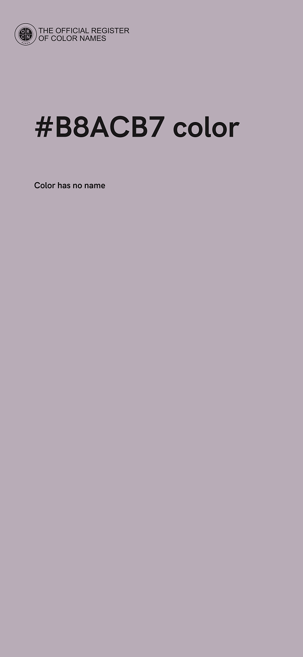 #B8ACB7 color image