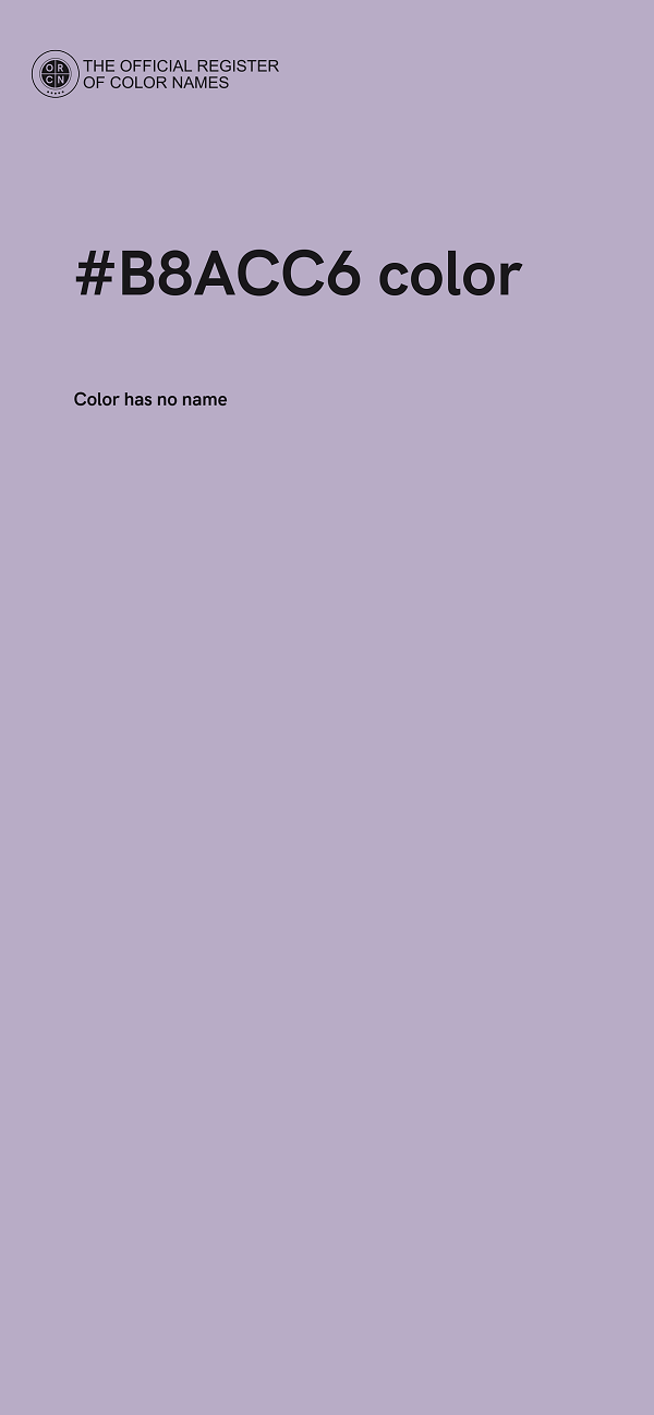 #B8ACC6 color image