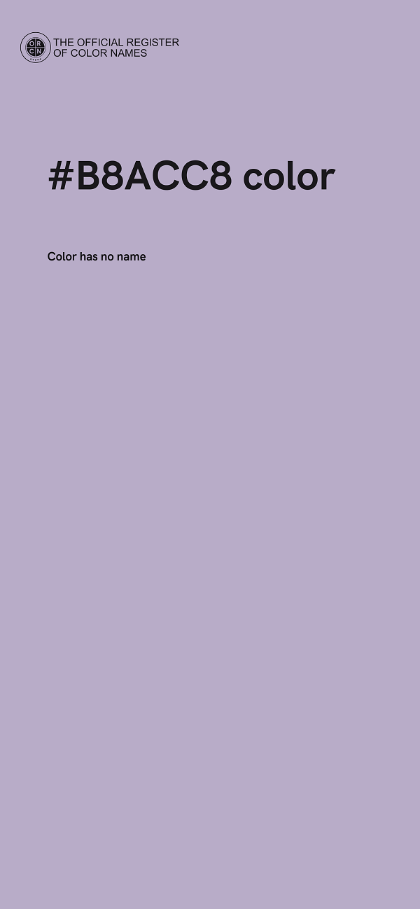 #B8ACC8 color image