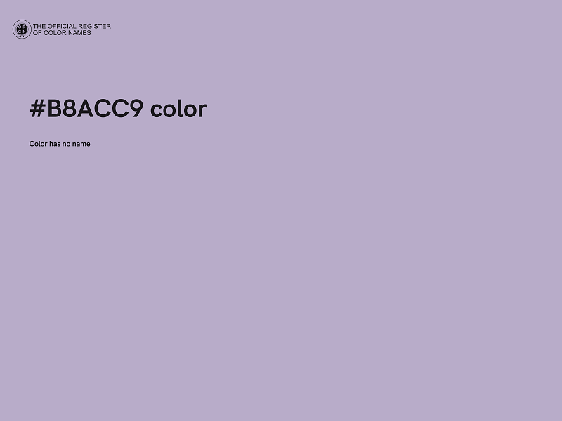#B8ACC9 color image