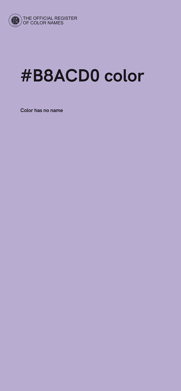 #B8ACD0 color image
