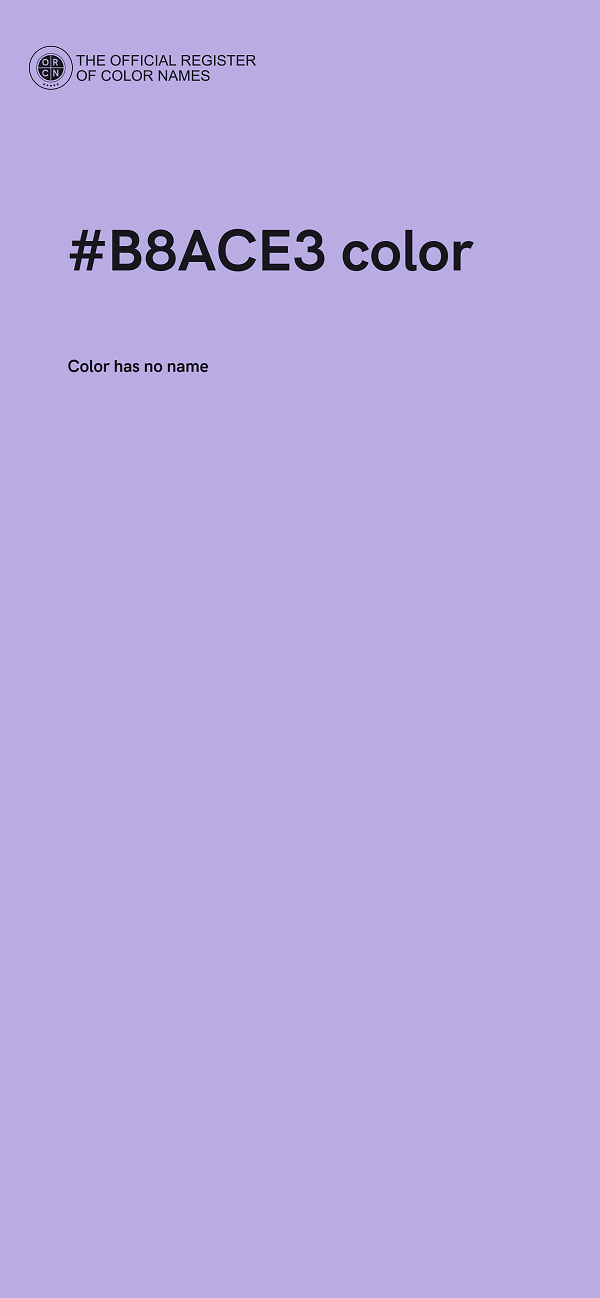 #B8ACE3 color image