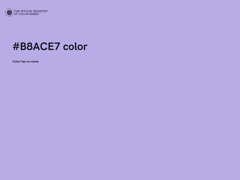 #B8ACE7 color image