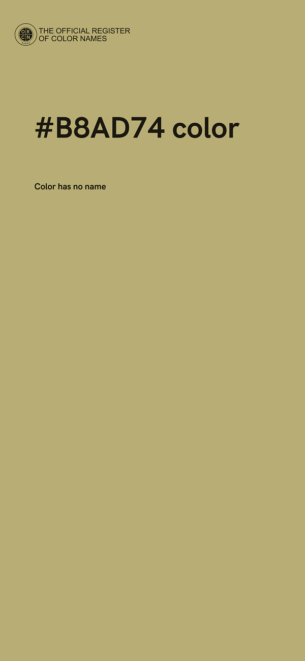 #B8AD74 color image