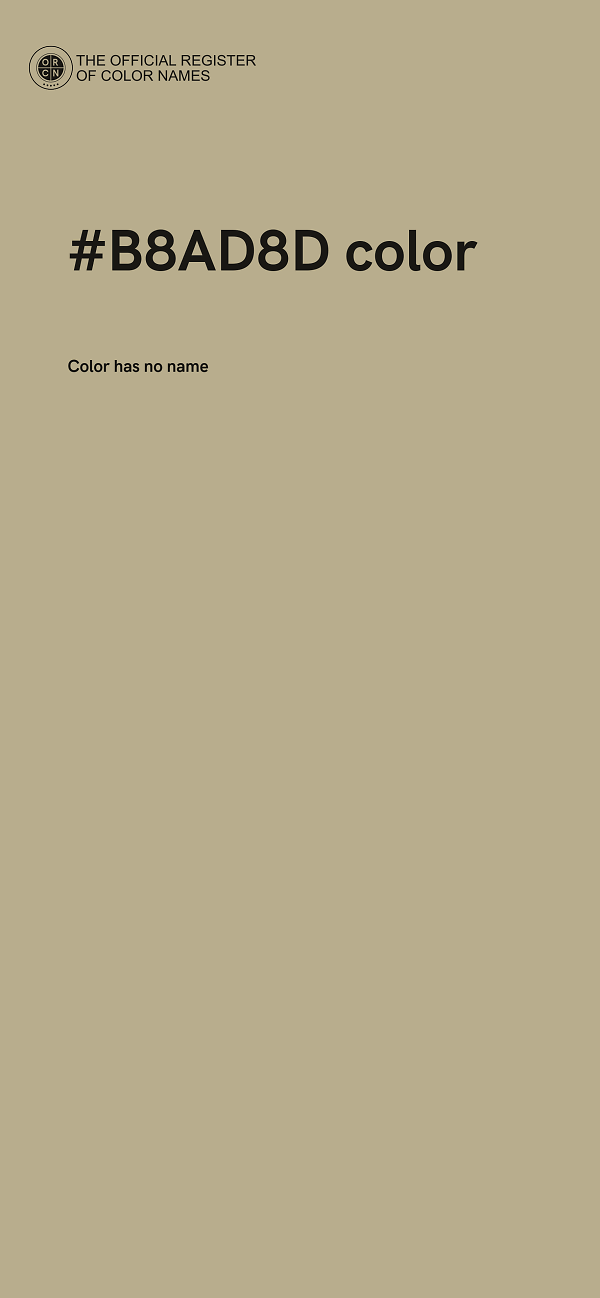 #B8AD8D color image