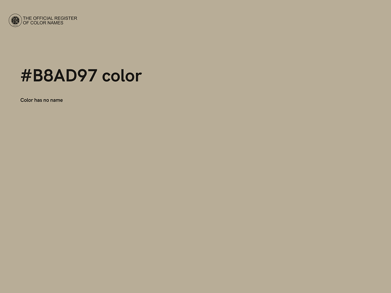 #B8AD97 color image