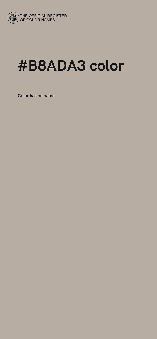 #B8ADA3 color image