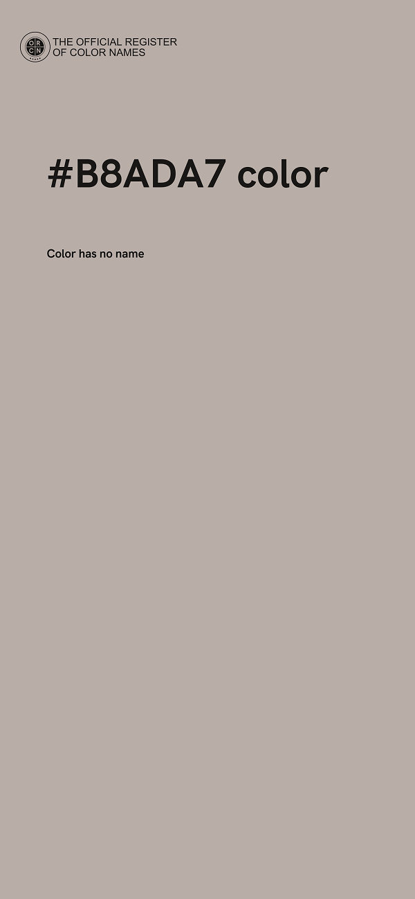 #B8ADA7 color image