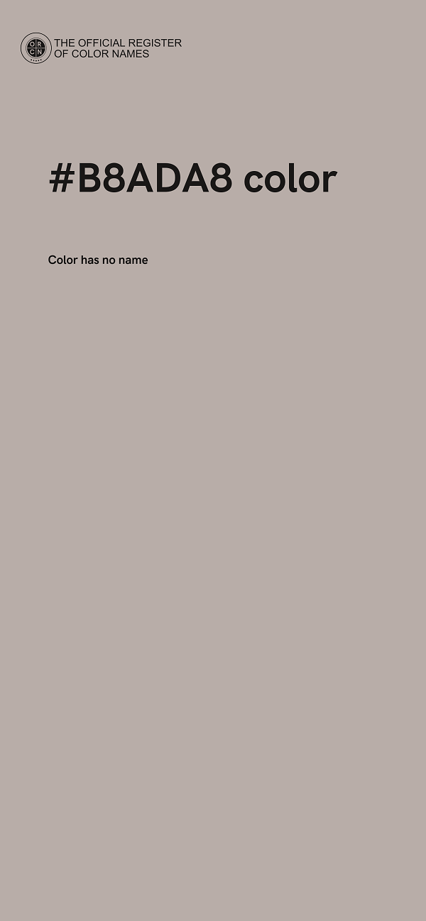 #B8ADA8 color image
