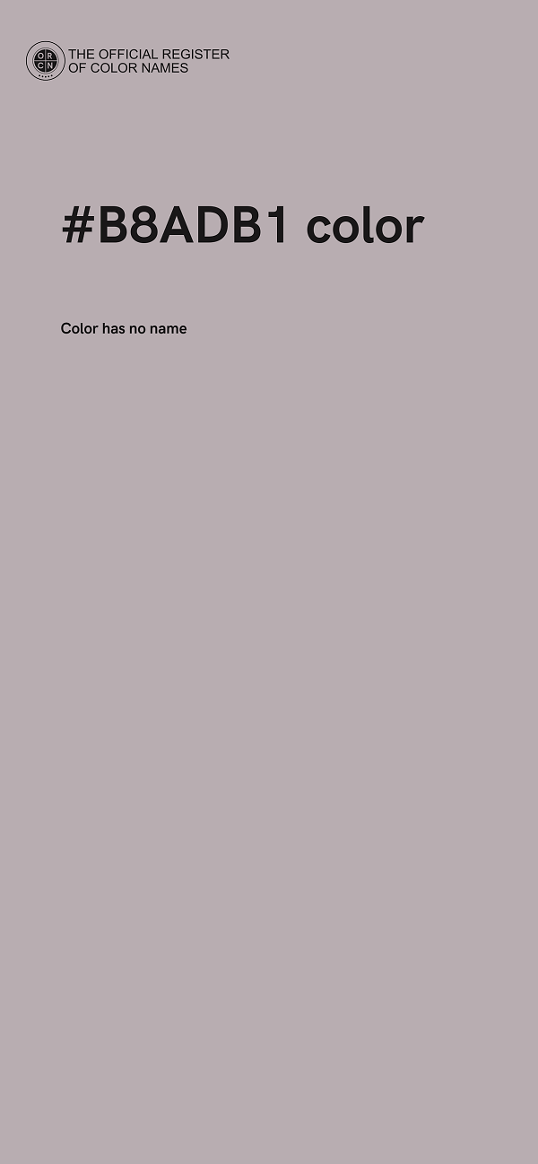 #B8ADB1 color image