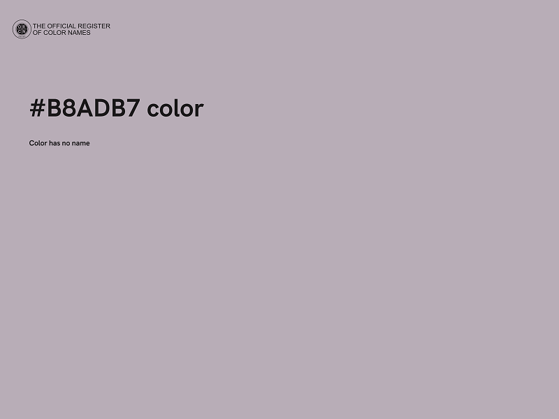 #B8ADB7 color image