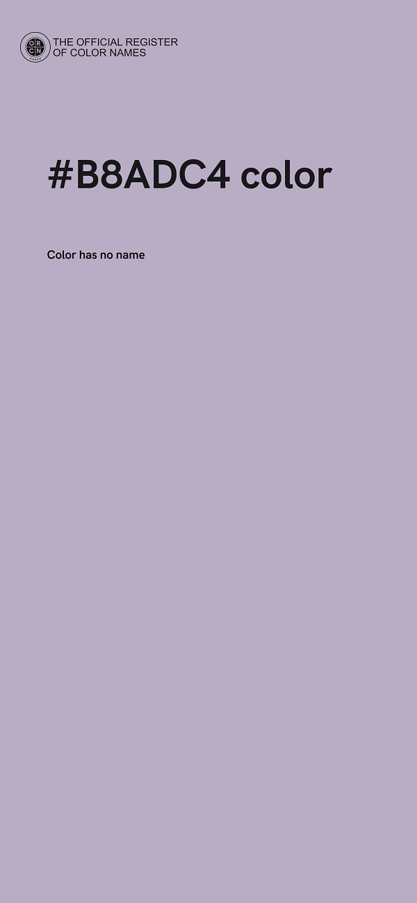 #B8ADC4 color image