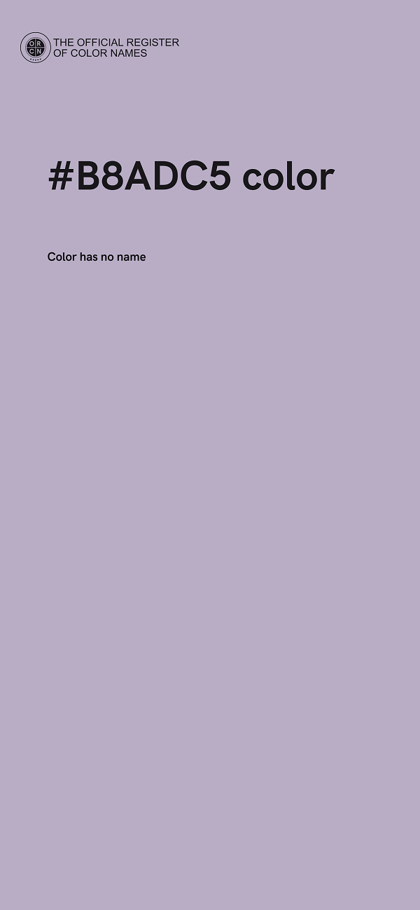 #B8ADC5 color image