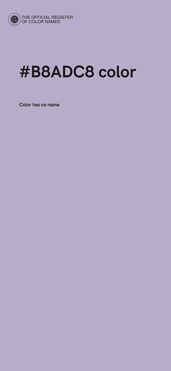 #B8ADC8 color image