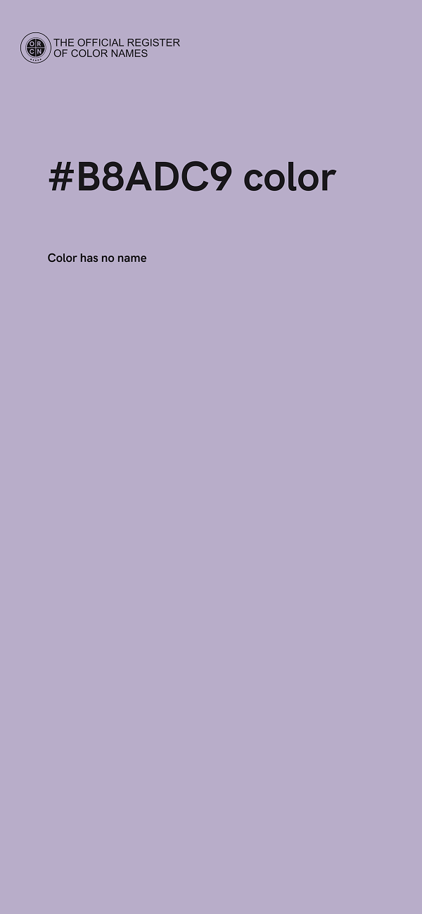 #B8ADC9 color image