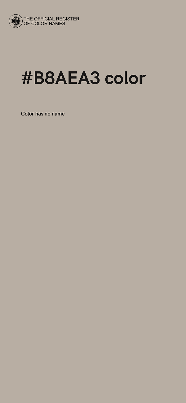 #B8AEA3 color image