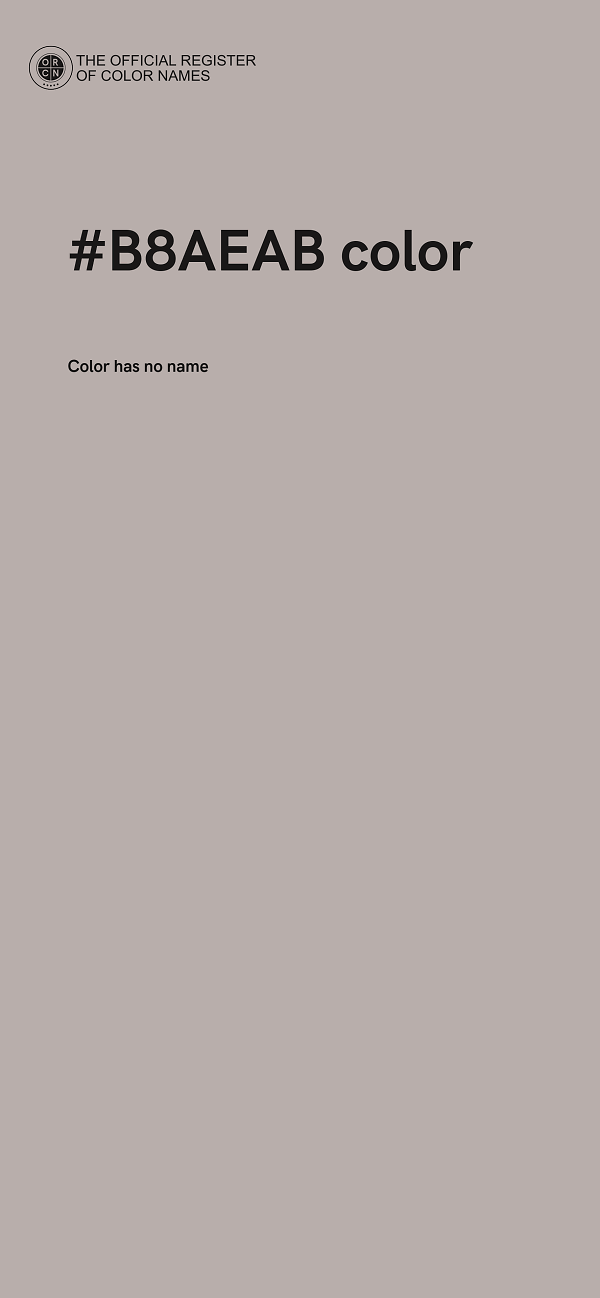 #B8AEAB color image