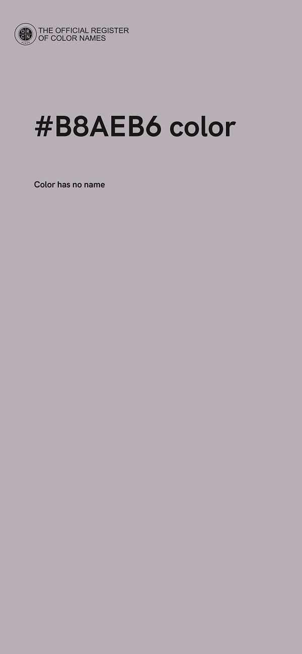 #B8AEB6 color image