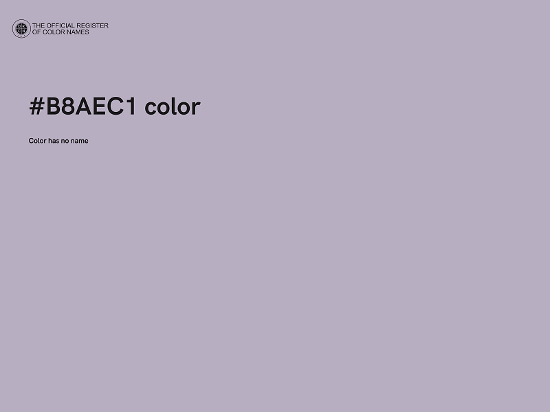 #B8AEC1 color image