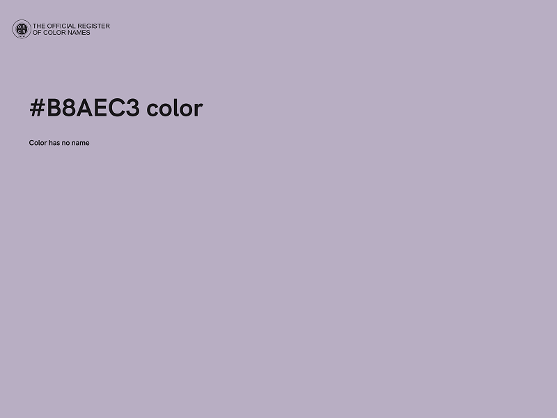 #B8AEC3 color image