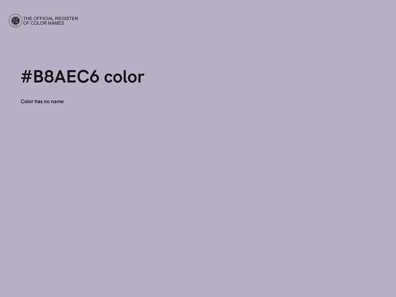 #B8AEC6 color image