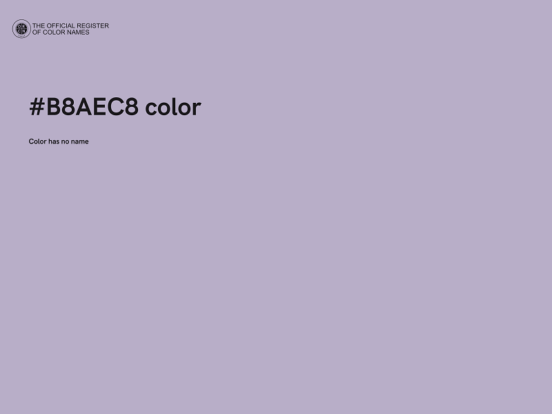 #B8AEC8 color image