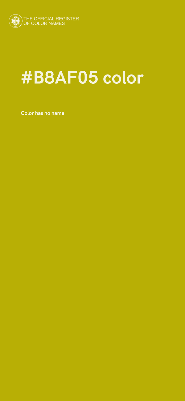 #B8AF05 color image