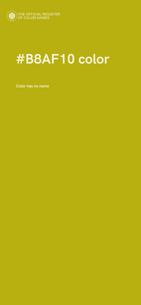 #B8AF10 color image