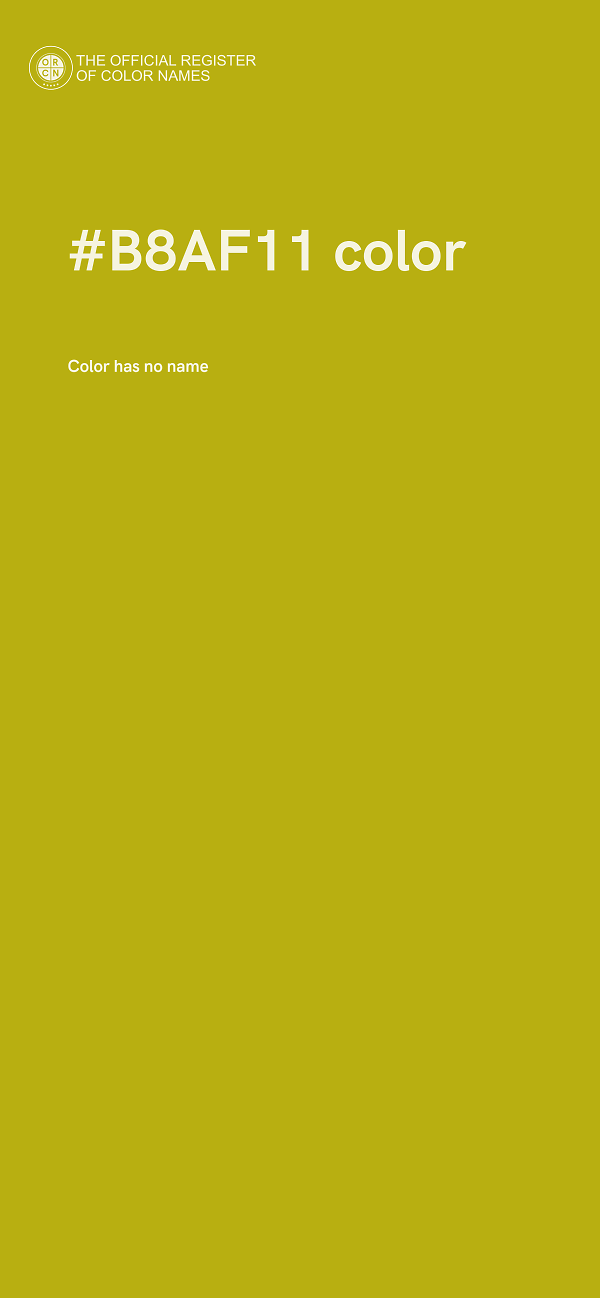 #B8AF11 color image