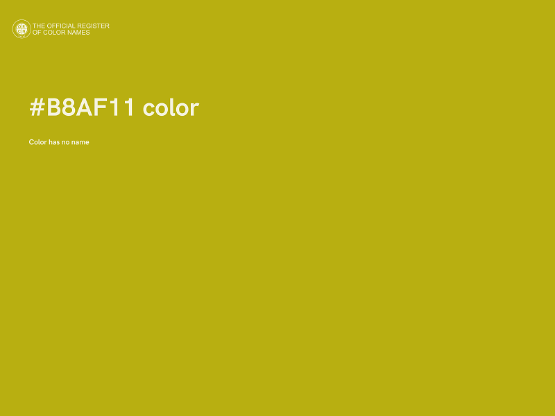 #B8AF11 color image